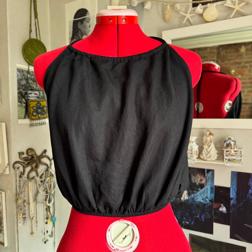 NWT ZARA black viscose top
